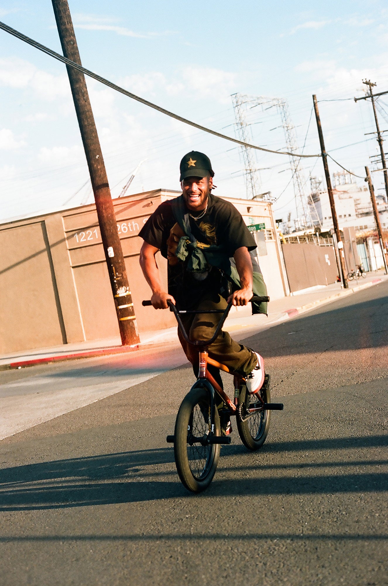 Chad Kerley riding his bike