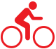 bicycle rider and bike icon