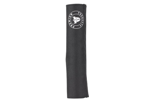A black cylindrical sleeve from Premium, designed as a textured fabric cross bar pad. It features a white A logo and the word APERTURE encircling the top portion.
