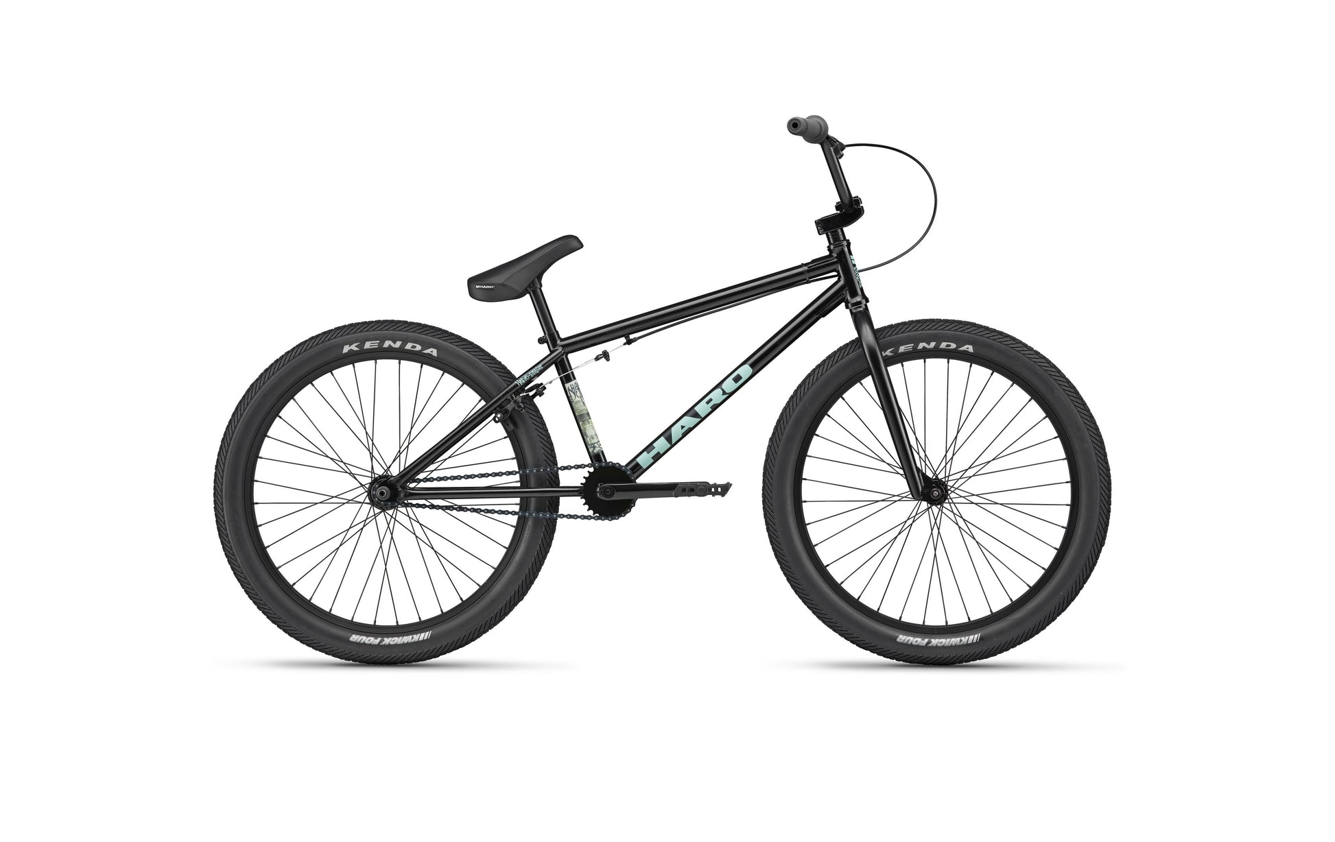 The Downtown 24 is a black BMX bike with thick 24” wheels, a straight handlebar, and SE BIKES branding on the frame.