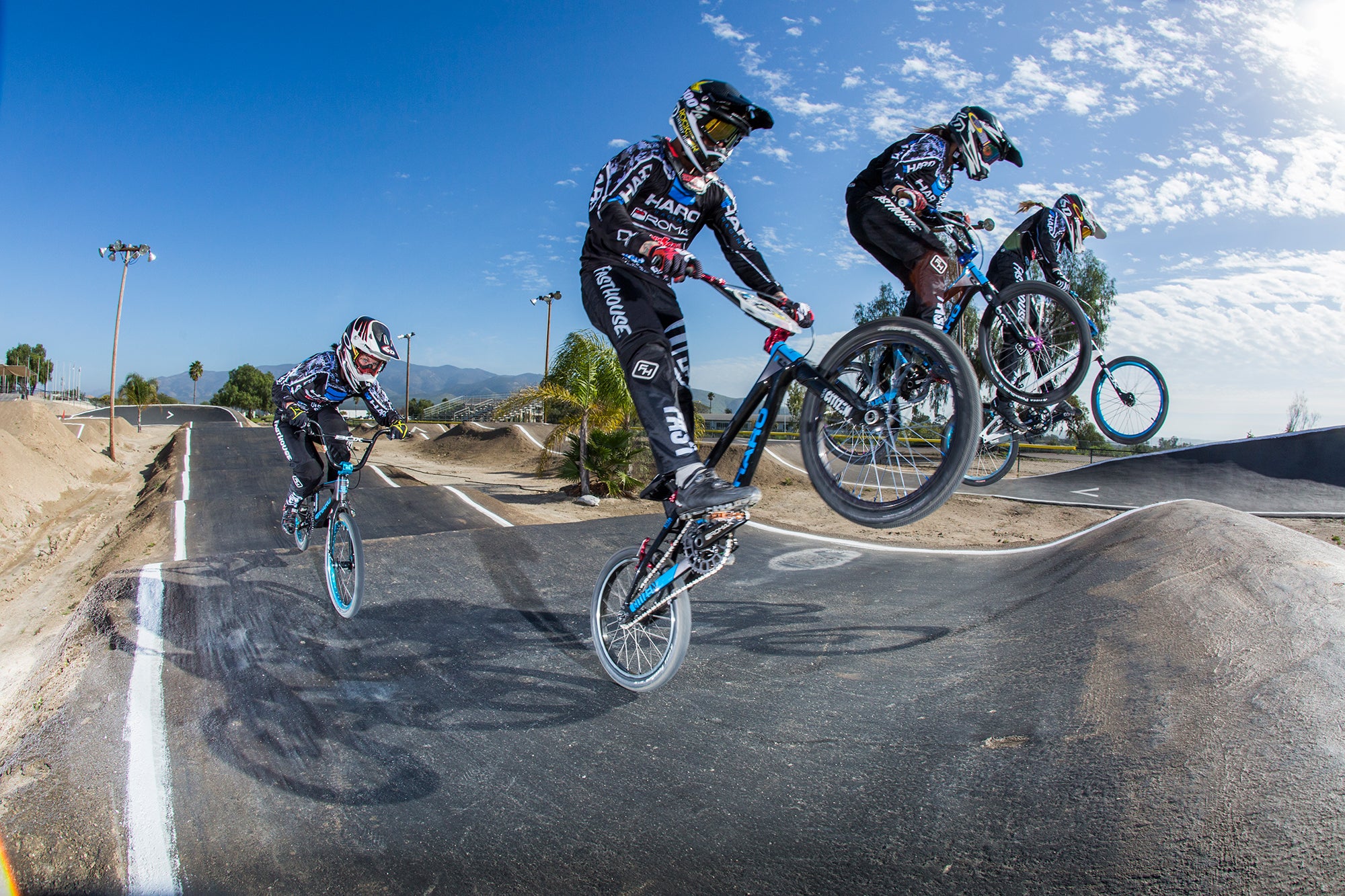 BMX Racers on the track