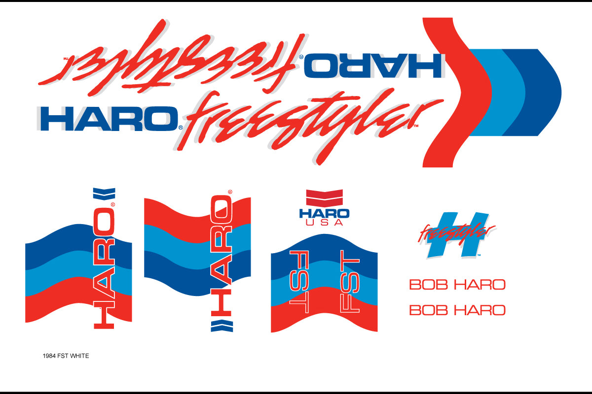 Haro Master88 BMX Sticker Decals – Mint & Turquoise Repop Set, Glossy Finish