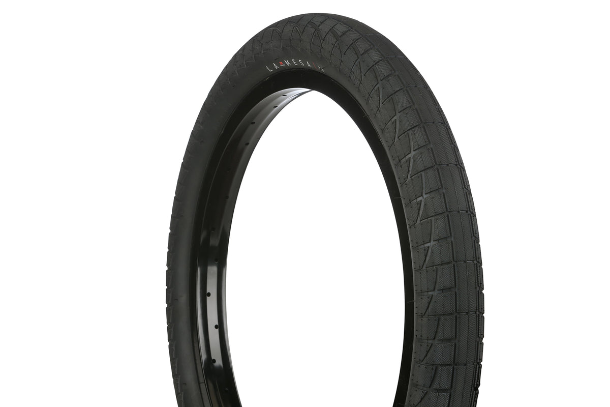 PRO+ BMX Bike Tire – 20 X 1.75, Black With White Side Wall, Semi-Slick Tread