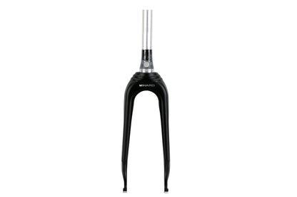 Cliq Citizen Carbon Fork, black finish with silver steerer tube, displayed on a white background.